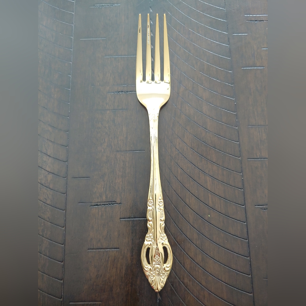 Elegant Gold Plated Dinner Fork